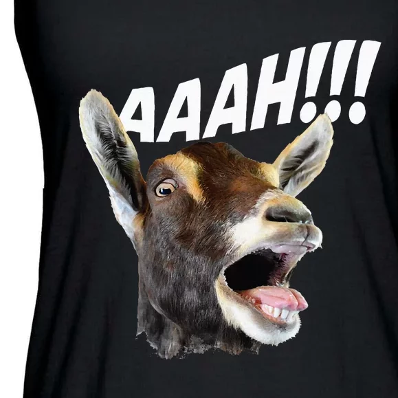 Aaah Goat Whisperer Rancher Farm Animal Farmer Halloween Ladies Essential Flowy Tank