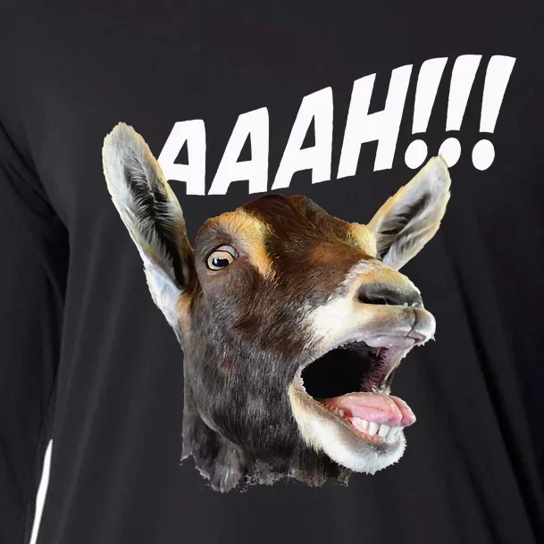 Aaah Goat Whisperer Rancher Farm Animal Farmer Halloween Cooling Performance Long Sleeve Crew