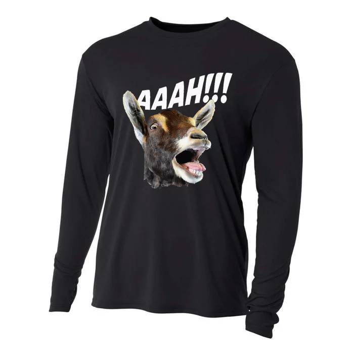 Aaah Goat Whisperer Rancher Farm Animal Farmer Halloween Cooling Performance Long Sleeve Crew