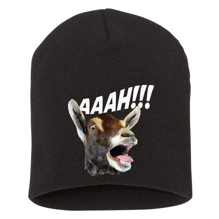 Aaah Goat Whisperer Rancher Farm Animal Farmer Halloween Short Acrylic Beanie