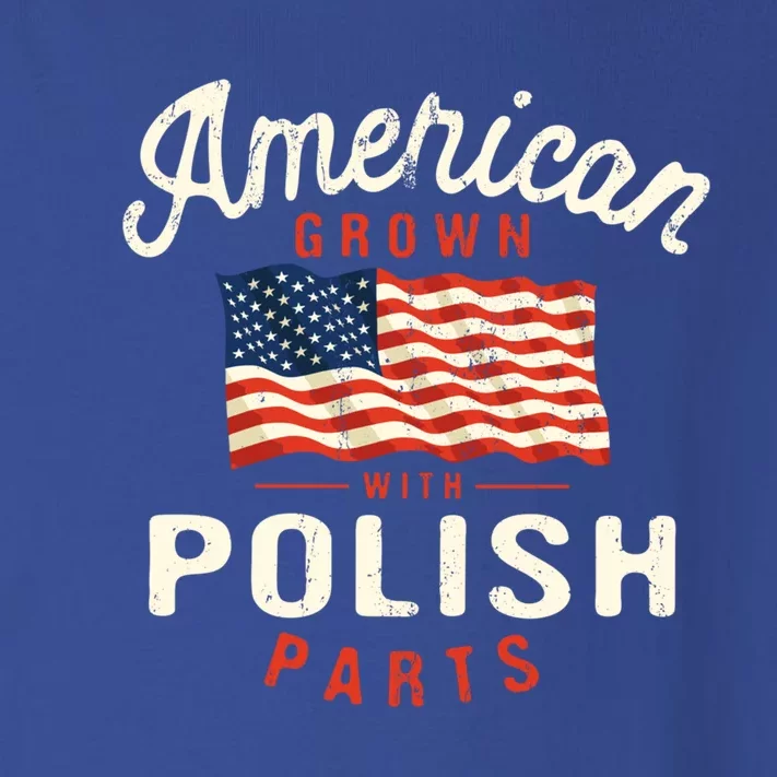 American Grown With Polish Parts Patriotic Nationality Gift Toddler Long Sleeve Shirt