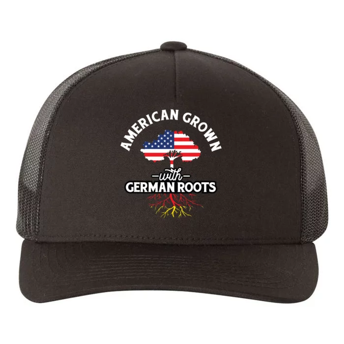 American Grown With German Roots German Heritage Germany Yupoong Adult 5-Panel Trucker Hat