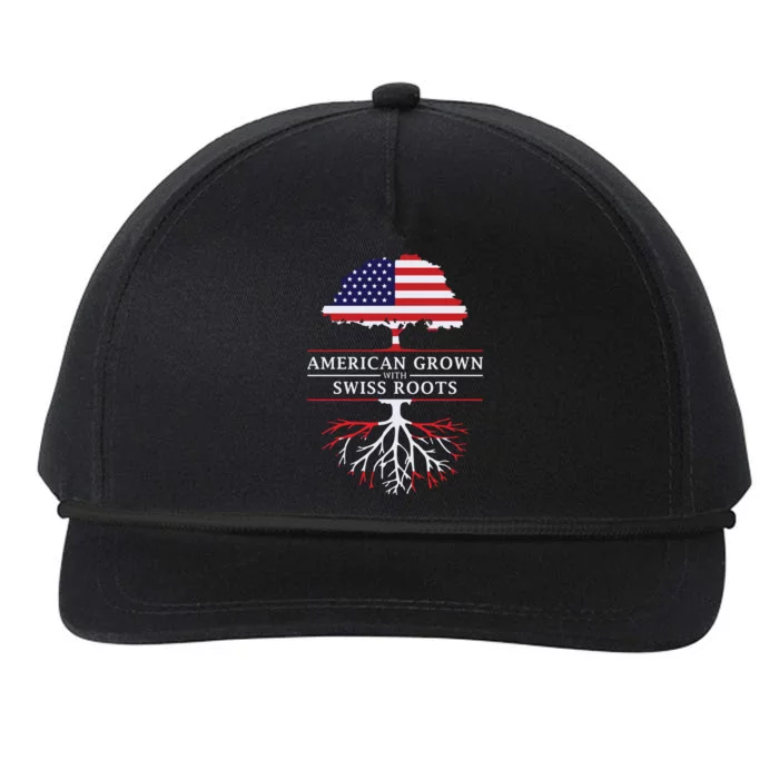 American Grown With Swiss Roots Switzerlan Snapback Five-Panel Rope Hat