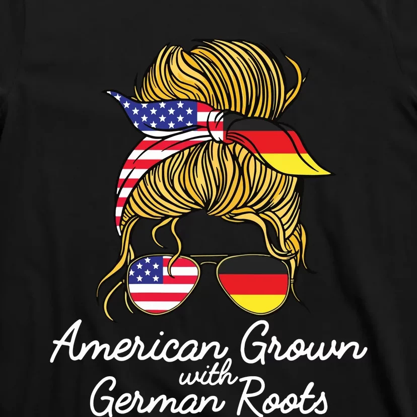 American Grown With German Roots Germany And USA Flag T-Shirt