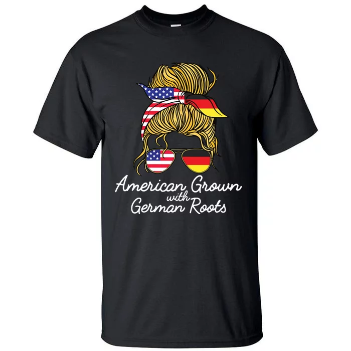 American Grown With German Roots Germany And USA Flag Tall T-Shirt