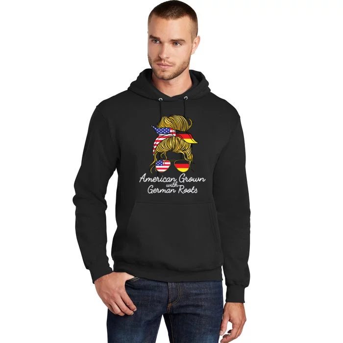 American Grown With German Roots Germany And USA Flag Tall Hoodie