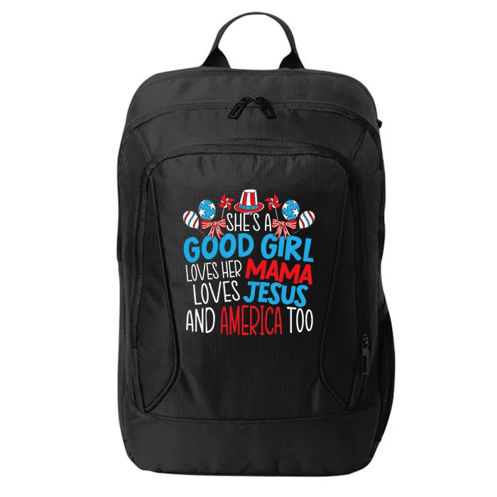 A Good Who Loves America 4th Of July USA Patriotic City Backpack