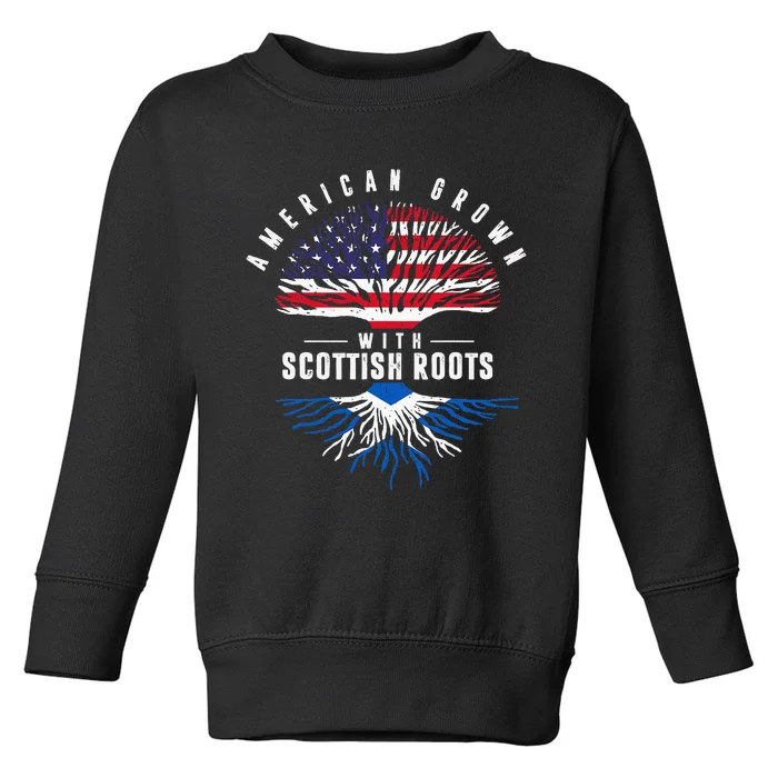 American Grown With Scottish Roots Scotland Toddler Sweatshirt