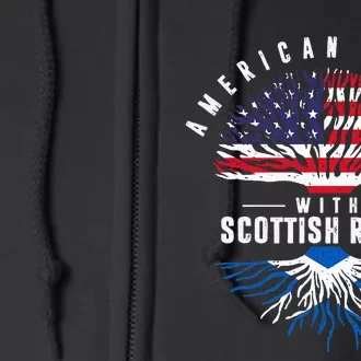 American Grown With Scottish Roots Scotland Full Zip Hoodie