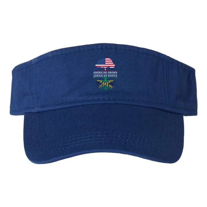 American Grown With Jamaican Roots Gift Jamaica Funny Gift Valucap Bio-Washed Visor