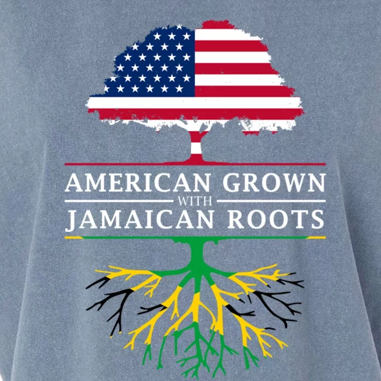 American Grown With Jamaican Roots Gift Jamaica Funny Gift Garment-Dyed Women's Muscle Tee