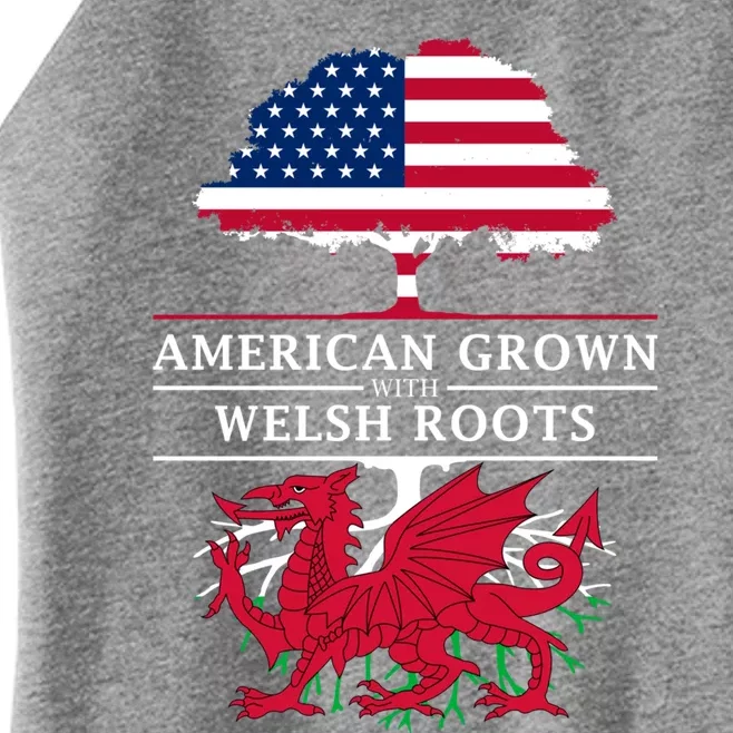 American Grown With Welsh Roots Wales Gift Women’s Perfect Tri Rocker Tank