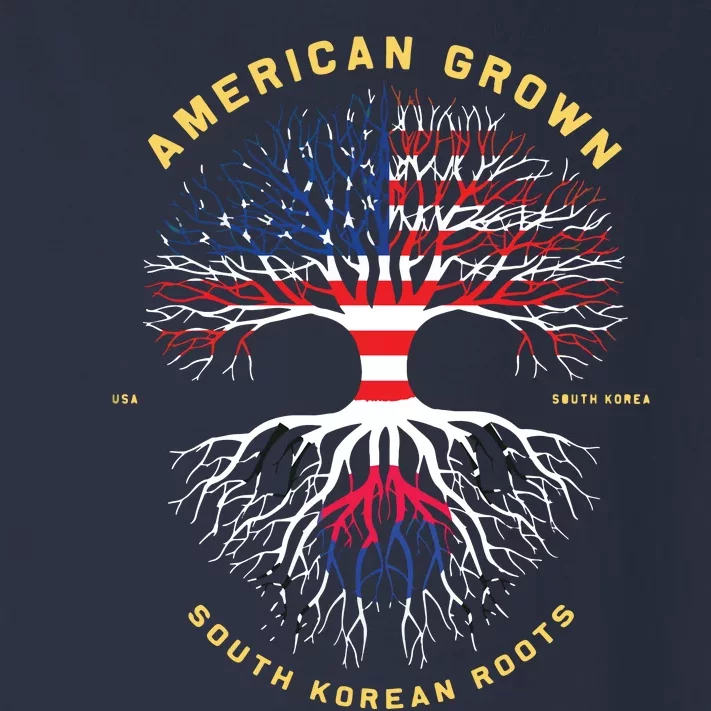 American Grown With South Korean Roots Tree USA Flag Gifts Toddler Long Sleeve Shirt