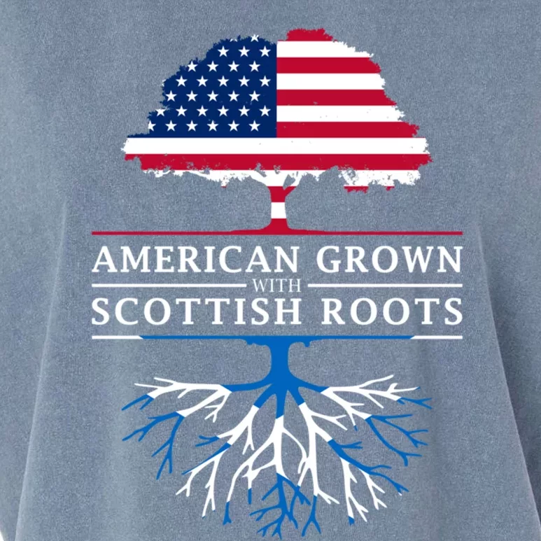 American Grown With Scottish Roots Gift Scotland Gift Garment-Dyed Women's Muscle Tee