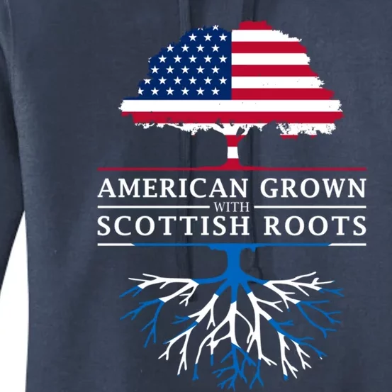 American Grown With Scottish Roots Gift Scotland Gift Women's Pullover Hoodie