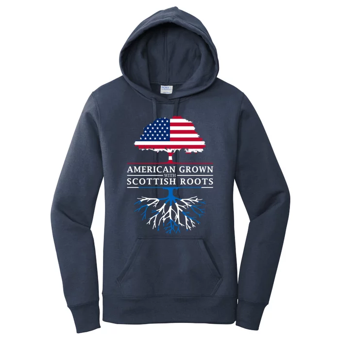 American Grown With Scottish Roots Gift Scotland Gift Women's Pullover Hoodie