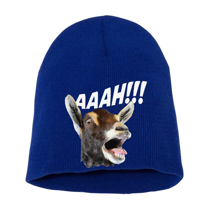 Aaah Goat Whisperer Rancher Farm Animal Farmer Halloween Short Acrylic Beanie