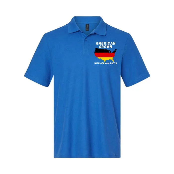 American Grown With German Roots, Germany Pride Germany USA Softstyle Adult Sport Polo