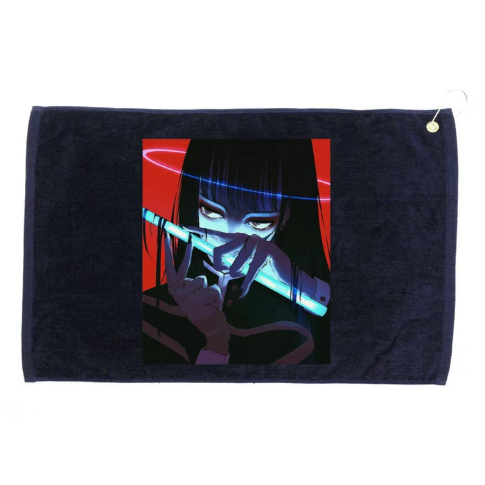 Anime Girl Waifu Aesthetic Japanese Otaku Grommeted Golf Towel