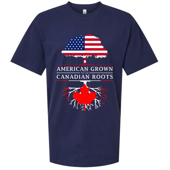 American Grown With Canadian Roots Canada Sueded Cloud Jersey T-Shirt