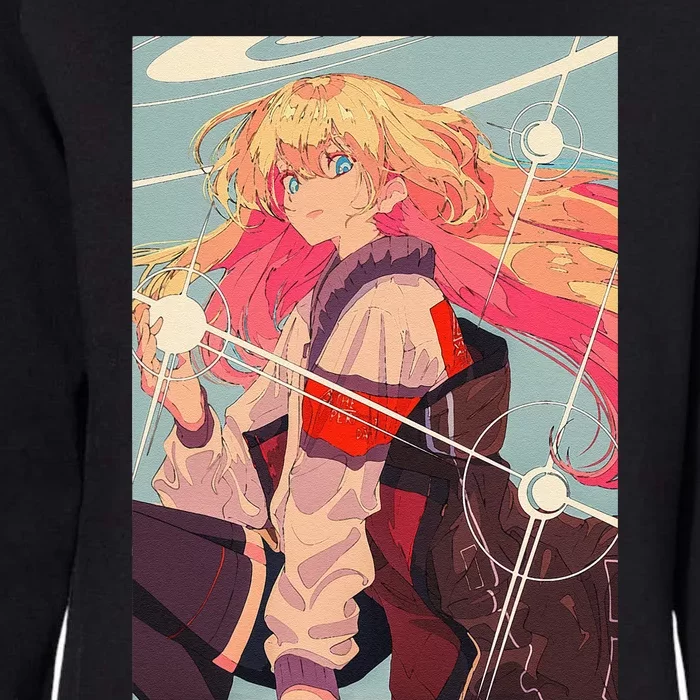 Anime Girl Waifu Japanese Retro 90s Lofi Aesthetic Otaku Womens California Wash Sweatshirt