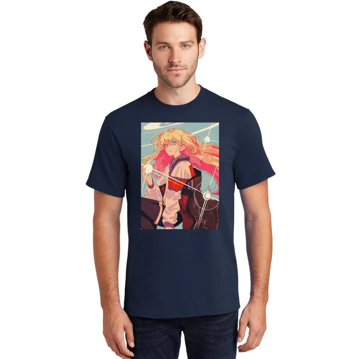 Anime Girl Waifu Japanese Retro 90s Lofi Aesthetic Otaku Tall T-Shirt