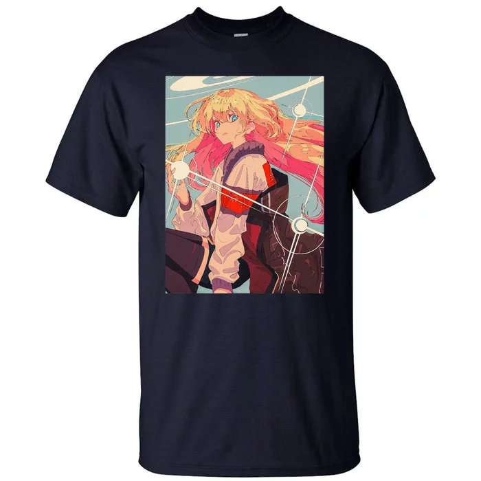 Anime Girl Waifu Japanese Retro 90s Lofi Aesthetic Otaku Tall T-Shirt