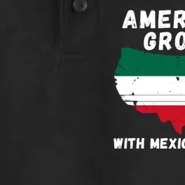 American Grown With Mexican Roots, Mexican Pride Mexican USA Dry Zone Grid Performance Polo