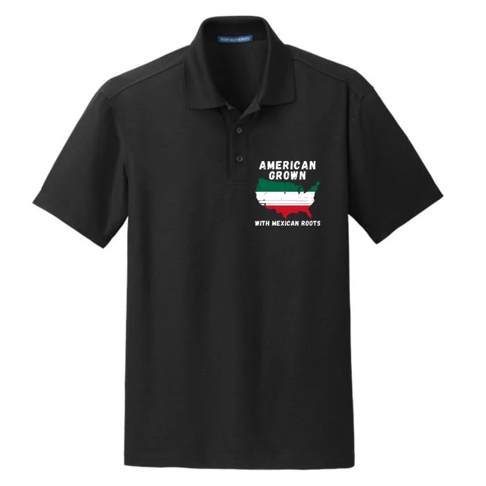 American Grown With Mexican Roots, Mexican Pride Mexican USA Dry Zone Grid Performance Polo