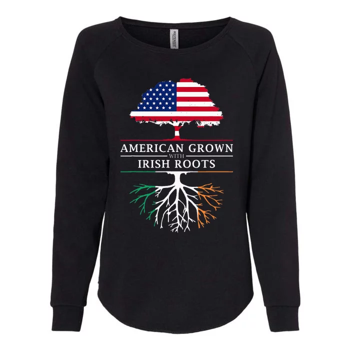 American Grown with Irish Roots Ireland Womens California Wash Sweatshirt