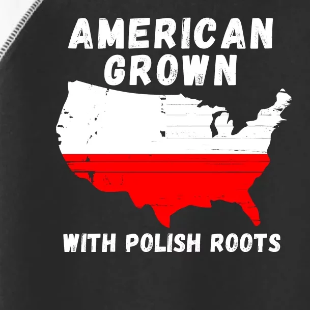 American Grown With Polish Roots, Polish Pride Poland USA Toddler Fine Jersey T-Shirt