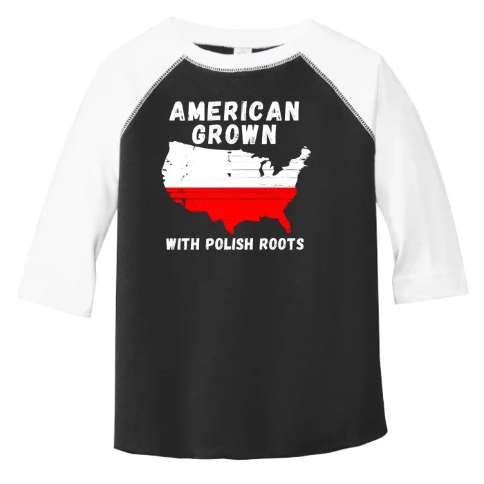 American Grown With Polish Roots, Polish Pride Poland USA Toddler Fine Jersey T-Shirt