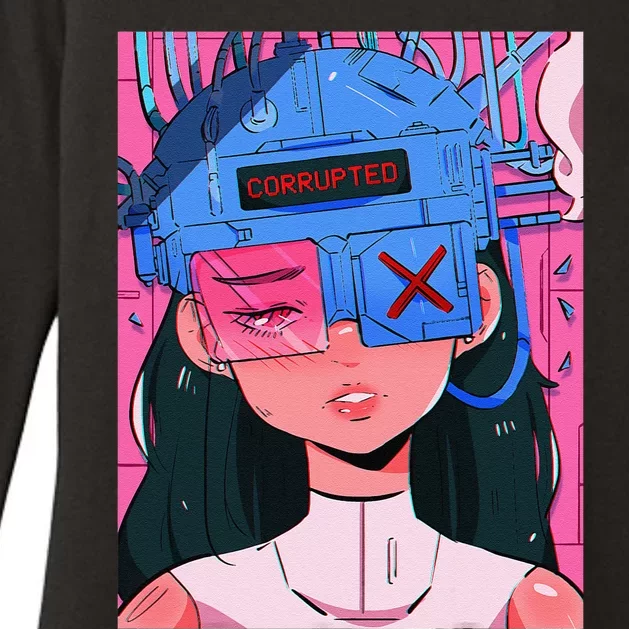 Anime Girl Waifu Vaporwave Aesthetic Japanese Otaku Womens CVC Long Sleeve Shirt