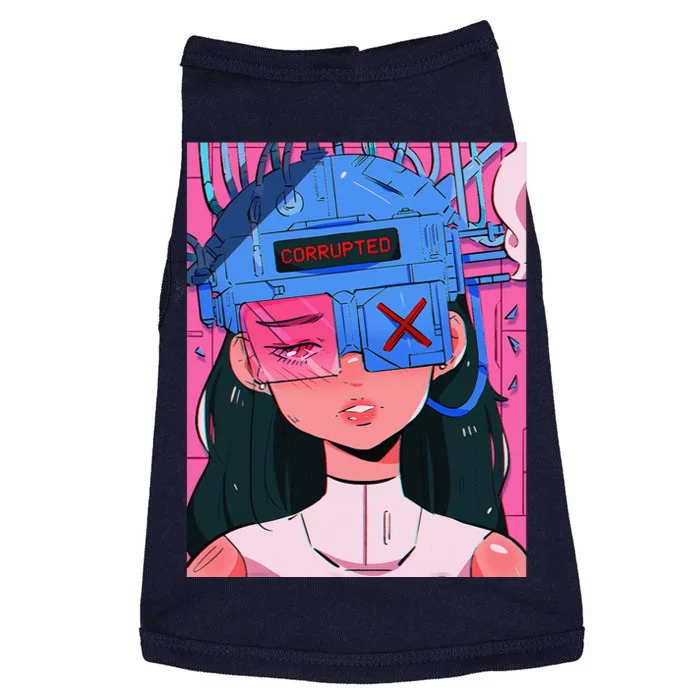 Anime Girl Waifu Vaporwave Aesthetic Japanese Otaku Doggie Tank