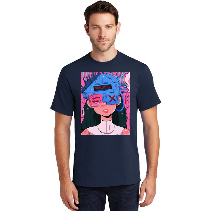 Anime Girl Waifu Vaporwave Aesthetic Japanese Otaku Tall T-Shirt