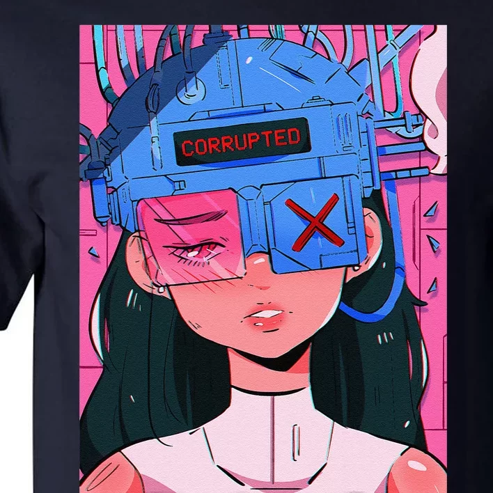 Anime Girl Waifu Vaporwave Aesthetic Japanese Otaku Tall T-Shirt