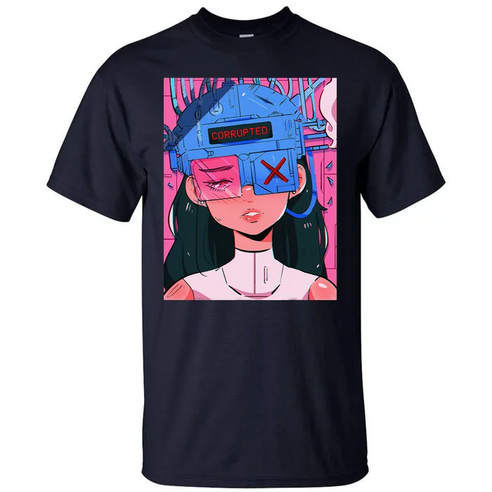 Anime Girl Waifu Vaporwave Aesthetic Japanese Otaku Tall T-Shirt