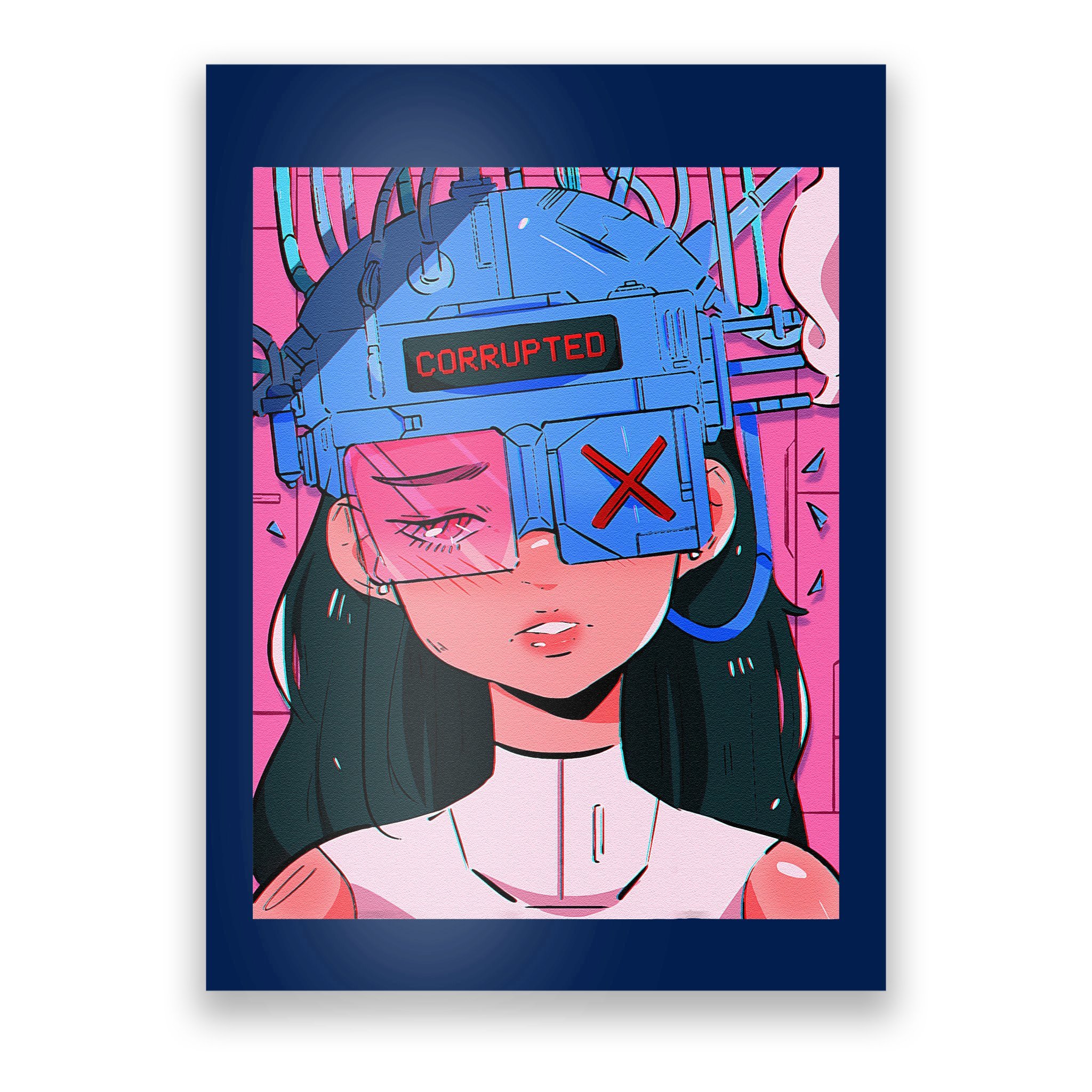 Aesthetic Anti Social Anime Girl Vaporwave EDM Digital Art by The Perfect  Presents  Pixels