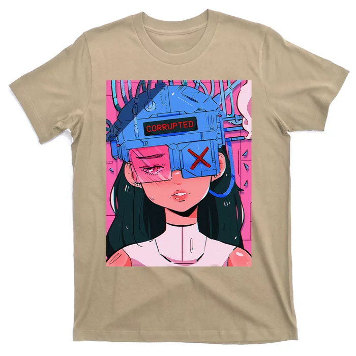 Anime Girl Waifu Vaporwave Aesthetic Japanese Otaku T-Shirt