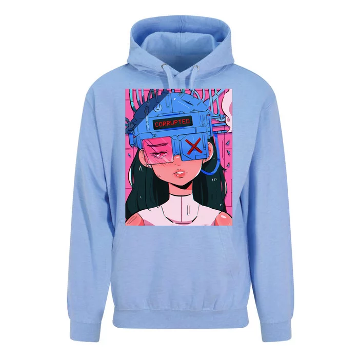 Anime Girl Waifu Vaporwave Aesthetic Japanese Otaku Unisex Surf Hoodie