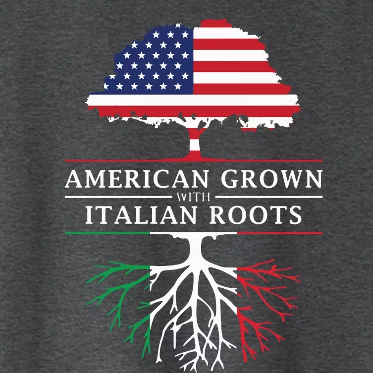 American Grown With Italian Roots Italy Women's Crop Top Tee