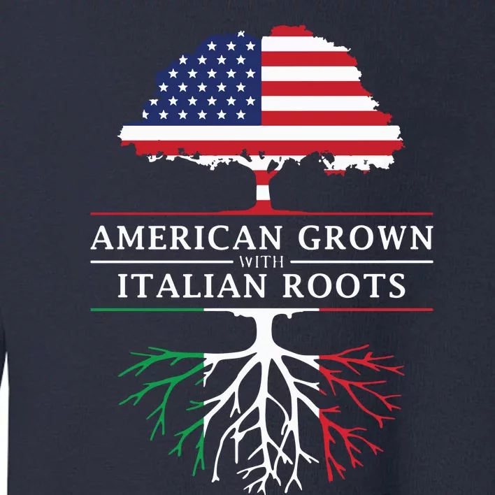 American Grown With Italian Roots Italy Toddler Sweatshirt