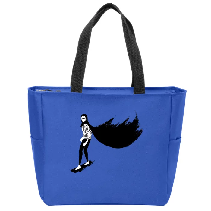 A Girl Walks Home Alone At Night Zip Tote Bag