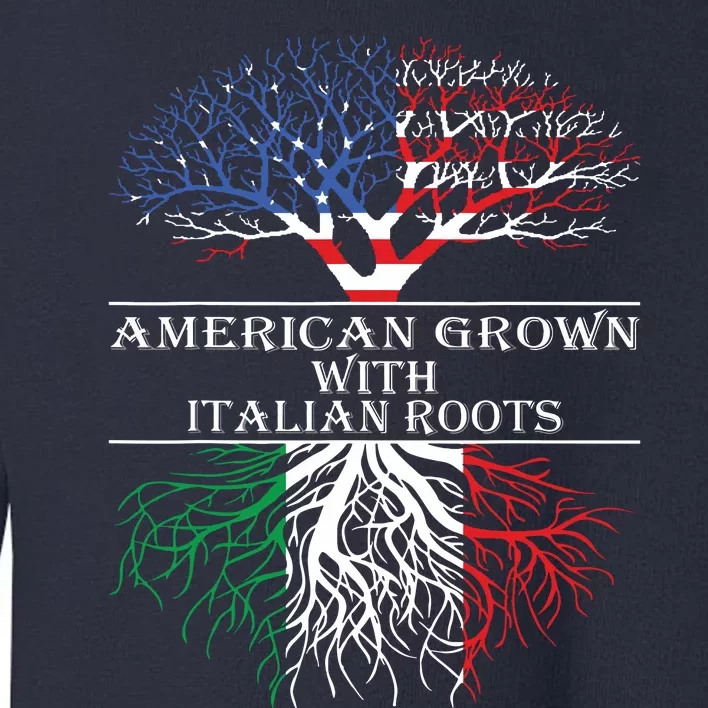 American Grown With Italian Roots Toddler Sweatshirt