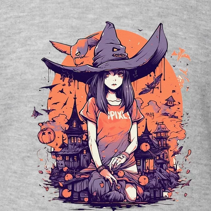 Anime Girl Witch Hat Halloween Costume Otaku Toddler Sweatshirt