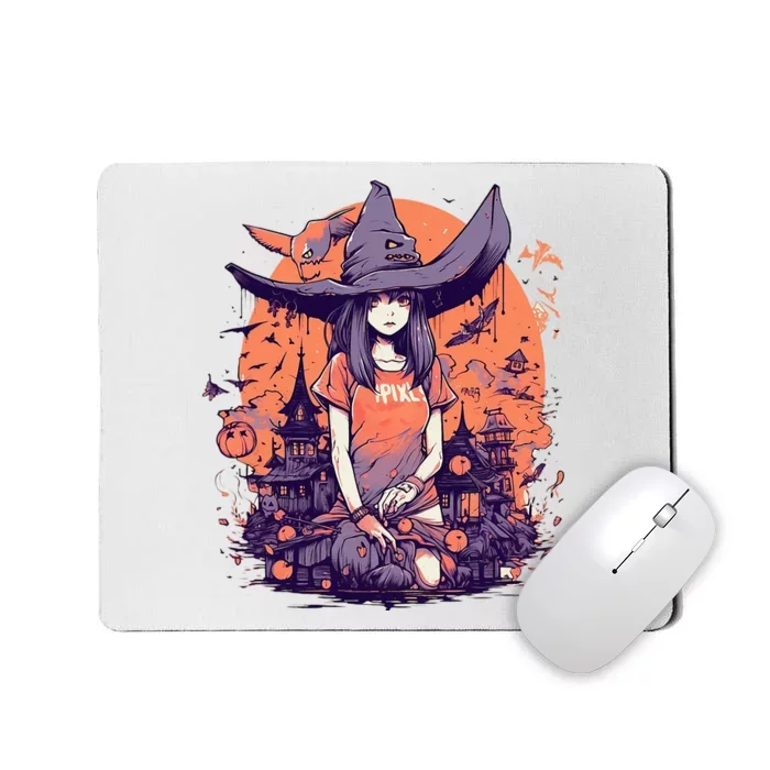 Anime Girl Witch Hat Halloween Costume Otaku Mousepad