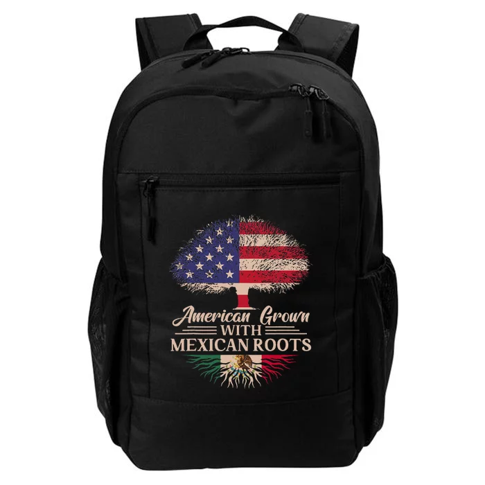 American Grown With Mexican Roots Half American Flag Mexican Daily Commute Backpack