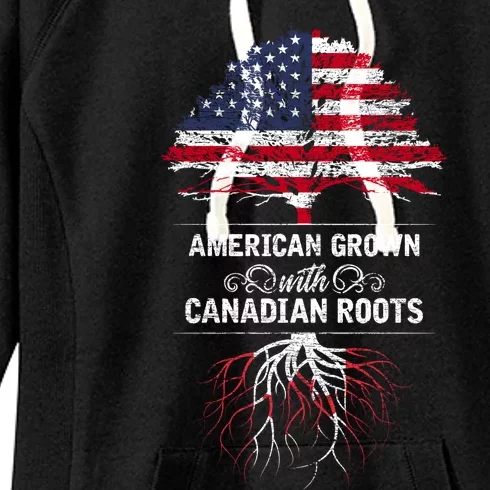 American Grown With Canadian Roots Canada Gift Women's Fleece Hoodie