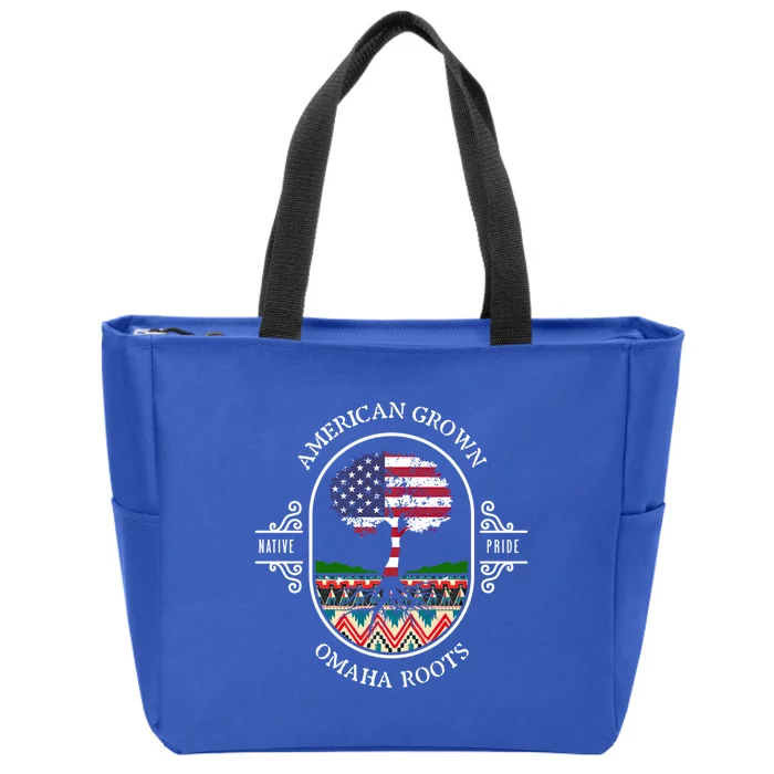 American Grown With Omaha Tribe Roots Native Indian Pride Tr Cute Gift Zip Tote Bag