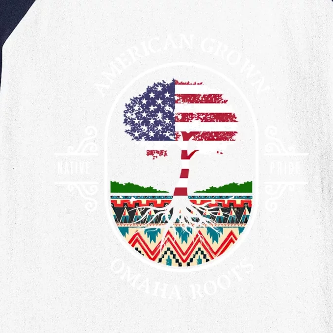 American Grown With Omaha Tribe Roots Native Indian Pride Tr Cute Gift Baseball Sleeve Shirt